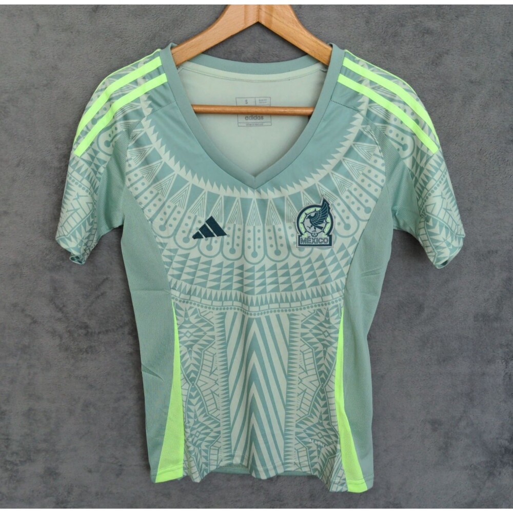 NWT Adidas Mexico Away Women's Soccer Jersey Size Small Linen Green 2024/2025